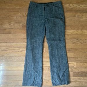 Black & white wool dress pants